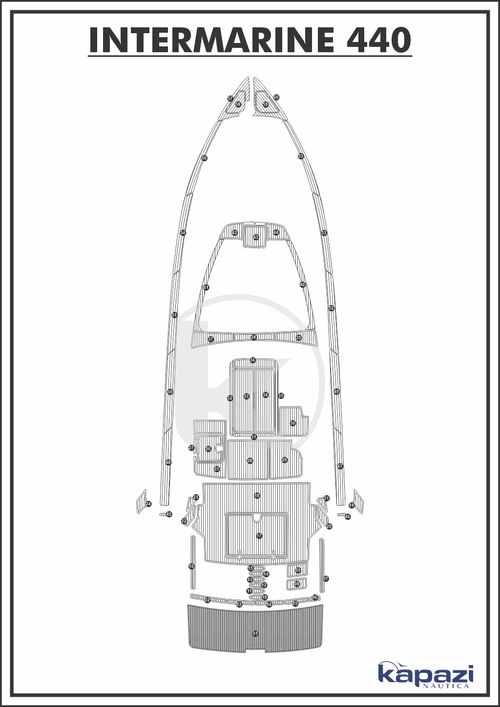 Tapete PVC Thermo Deck Comfort para Intermarine 44 - Plataforma