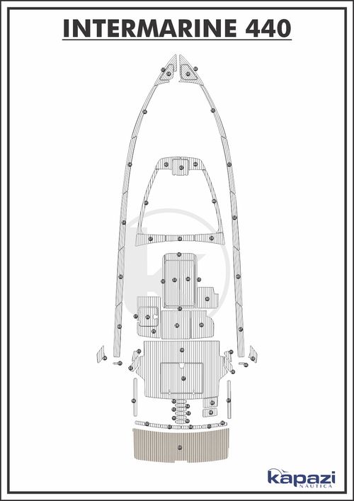 Tapete PVC Thermo Deck Classic para Intermarine 44 - Plataforma