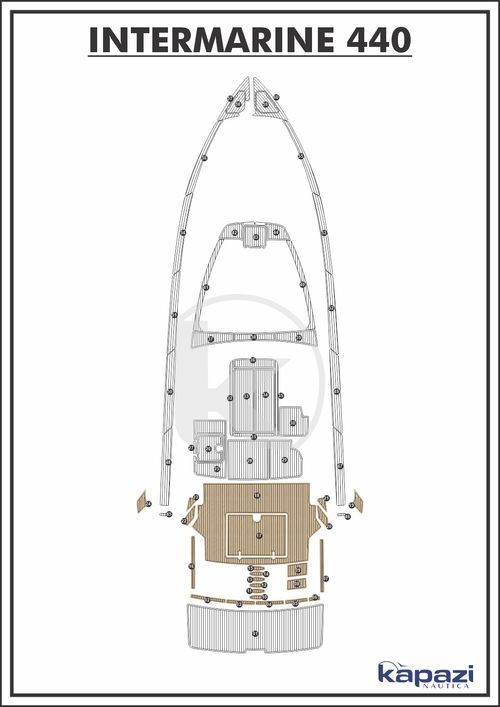 Tapete EVA Soft Tech para Intermarine 44 - Cockpit