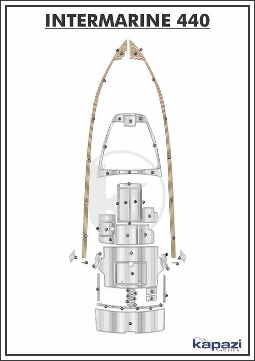 Tapete EVA Soft Tech para Intermarine 44 - Passadiço