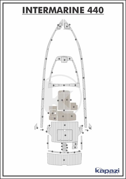 Tapete PVC Thermo Deck Classic para Intermarine 44 - Fly