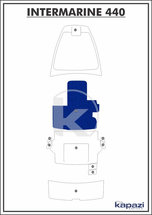 Tapete PVC Vinil Kap para Intermarine 44 - Fly