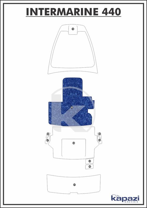 Tapete Têxtil Nauti Clean para Intermarine 44 - Fly
