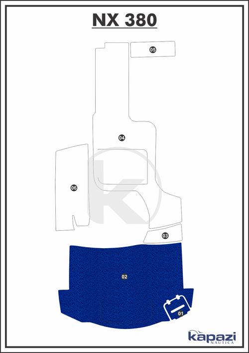 Tapete PVC Vinil Kap para NX 380 - Plataforma