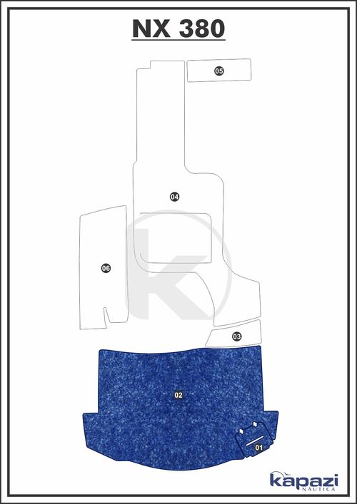 Tapete Têxtil Nauti Clean para NX 380 - Plataforma