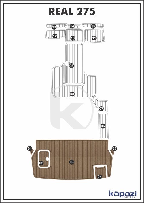Tapete PVC Thermo Deck Beach para Real 275 - Plataforma