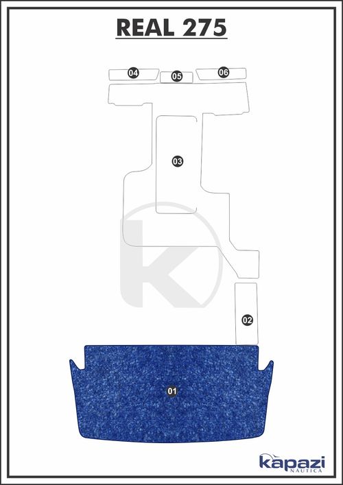 Tapete Têxtil Nauti Clean para Real 275 - Plataforma