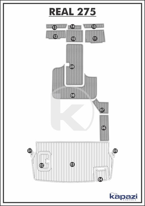 Tapete PVC Thermo Deck Comfort para Real 275 - Cockpit