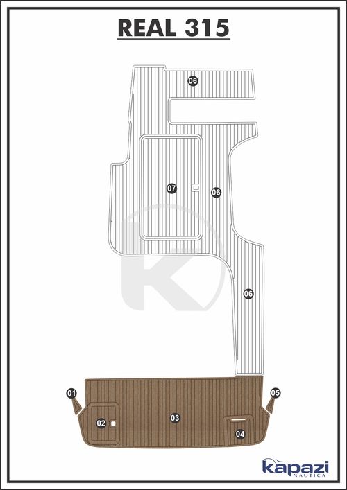 Tapete PVC Thermo Deck Beach para Real 315 - Plataforma