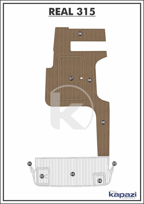 Tapete PVC Thermo Deck Beach para Real 315 - Cockpit