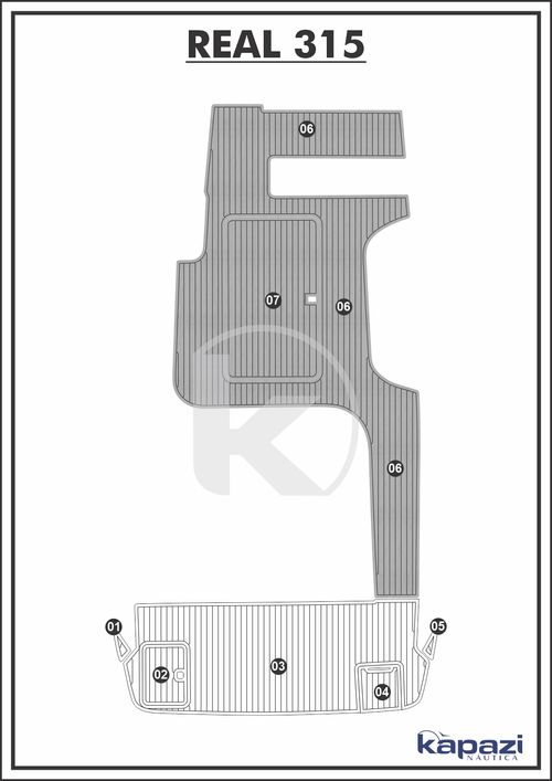Tapete PVC Thermo Deck Comfort para Real 315 - Cockpit
