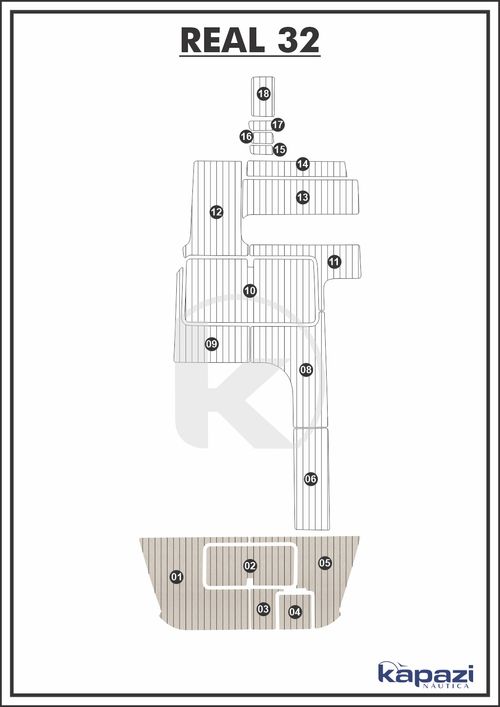 Tapete PVC Thermo Deck Classic para Real 32 - Plataforma