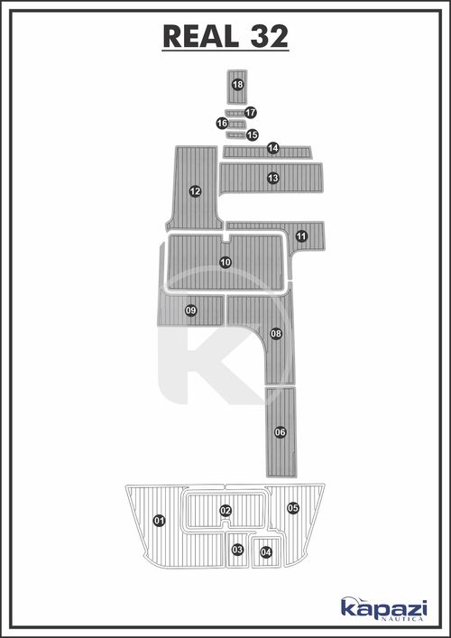 Tapete PVC Thermo Deck Comfort para Real 32 - Cockpit
