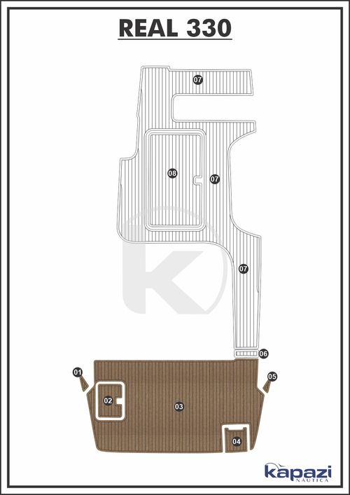 Tapete PVC Thermo Deck Beach para Real 330 - Plataforma