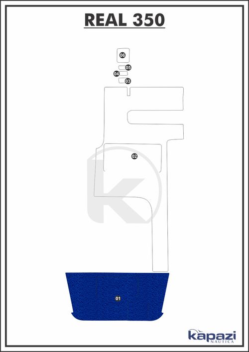 Tapete PVC Vinil Kap para Real 350 - Plataforma
