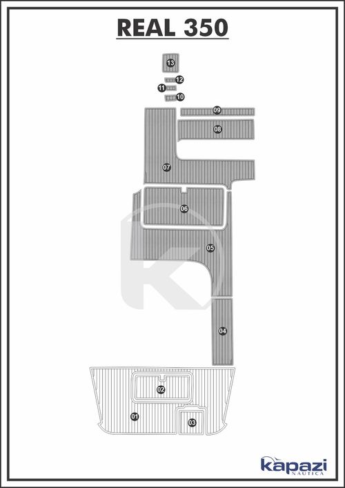 Tapete PVC Thermo Deck Comfort para Real 350 - Cockpit