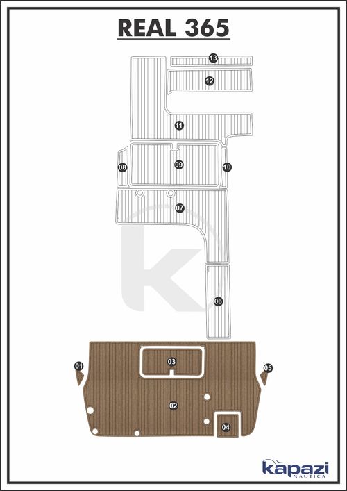 Tapete PVC Thermo Deck Beach para Real 365 - Plataforma