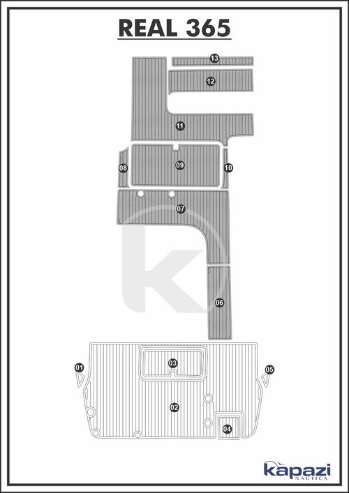 Tapete PVC Thermo Deck Comfort para Real 365 - Cockpit
