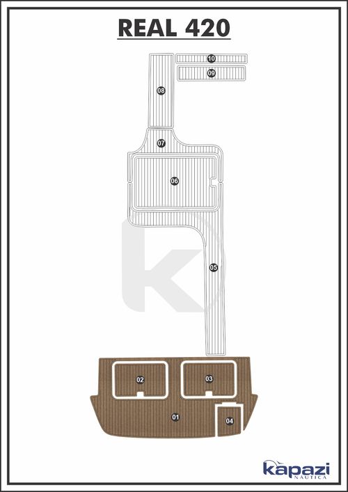 Tapete PVC Thermo Deck Beach para Real 420 - Plataforma