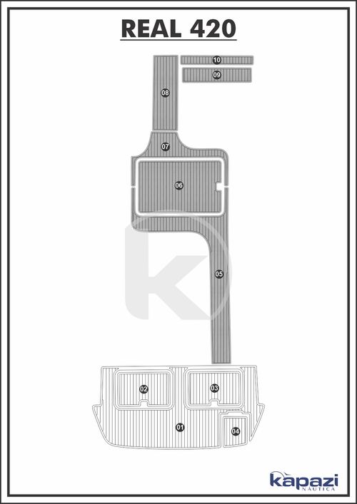 Tapete PVC Thermo Deck Comfort para Real 420 - Cockpit