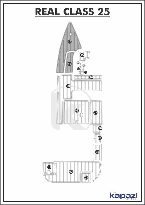 Tapete PVC Thermo Deck Comfort para Real Class 25 Cabinada - Cabine