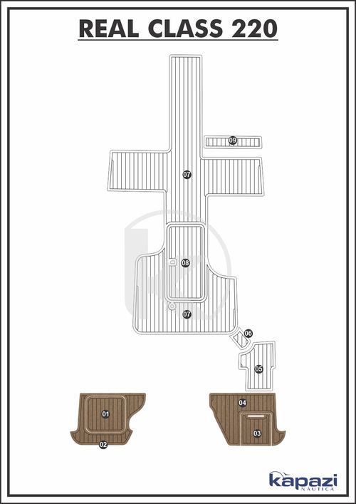 Tapete PVC Thermo Deck Beach para Real Class 220 - Plataforma