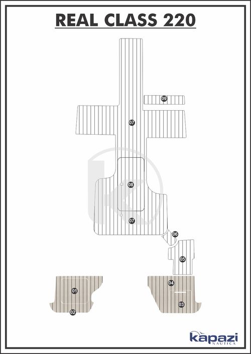 Tapete PVC Thermo Deck Classic para Real Class 220 - Plataforma