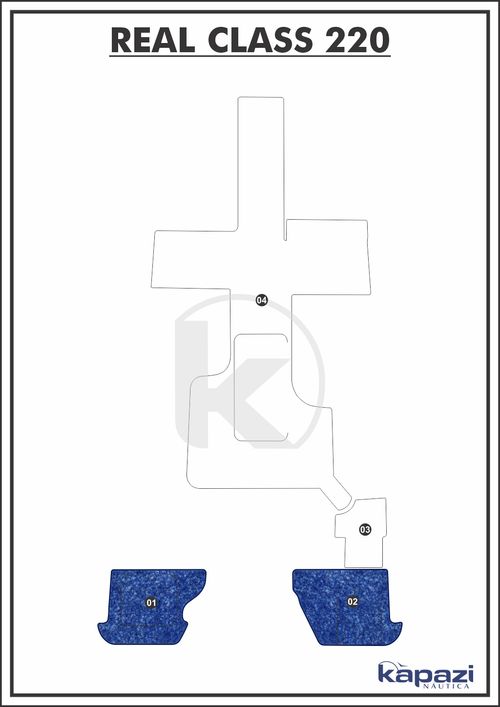 Tapete Têxtil Nauti Clean para Real Class 220 - Plataforma