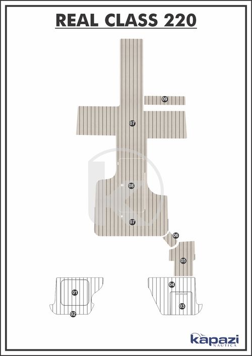 Tapete PVC Thermo Deck Classic para Real Class 220 - Cockpit