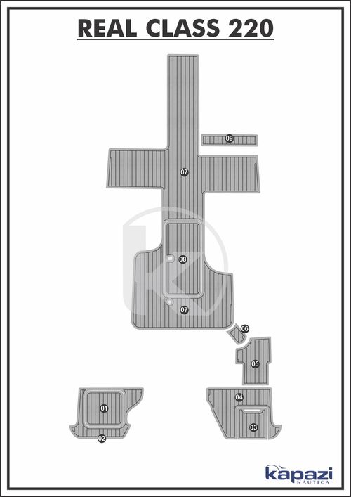Tapete PVC Thermo Deck Comfort para Real Class 220 - Completo