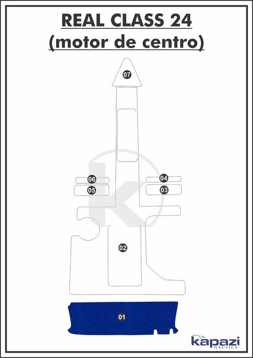 Tapete PVC Vinil Kap para Real Class 24 Motor de Centro - Plataforma