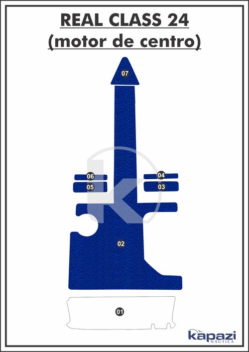 Tapete PVC Vinil Kap para Real Class 24 Motor de Centro - Cockpit