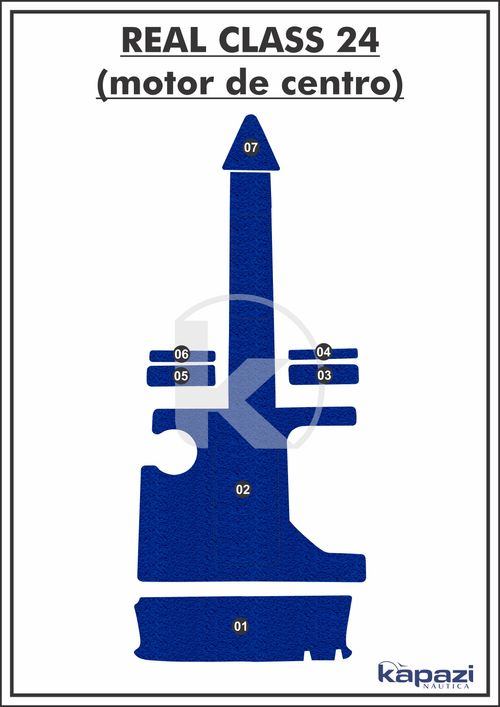 Tapete PVC Vinil Kap para Real Class 24 Motor de Centro - Completo