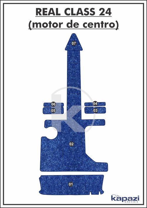 Tapete Têxtil Nauti Clean para Real Class 24 Motor de Centro - Completo