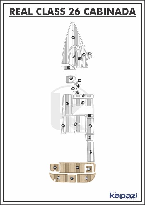 Tapete EVA Soft Tech para Real Class 26 Cabinada - Plataforma