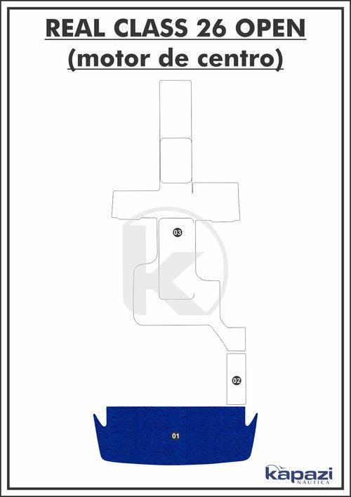 Tapete PVC Vinil Kap para Real Class 26 Open Motor de Centro - Plataforma