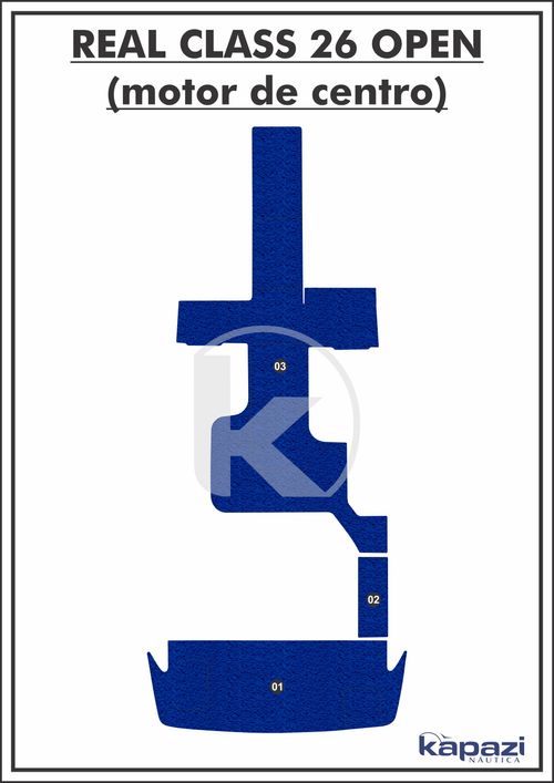 Tapete PVC Vinil Kap para Real Class 26 Open Motor de Centro - Completo
