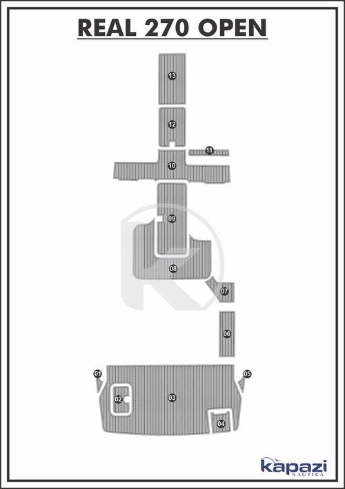 Tapete PVC Thermo Deck Comfort para Real 270 Open - Completo
