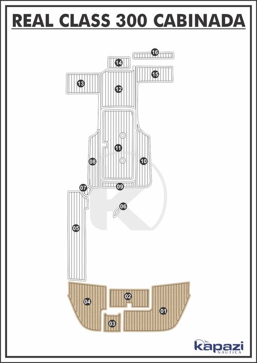 Tapete EVA Soft Tech para Real Class 300 Cabinada - Plataforma