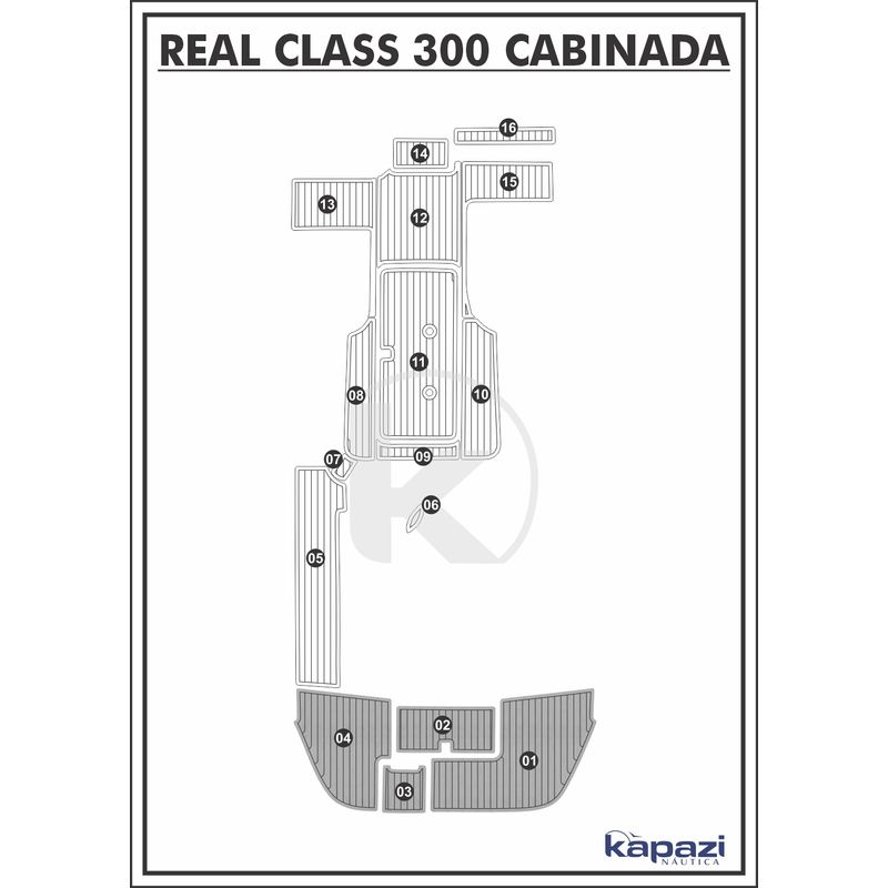 tapete-pvc-thermo-deck-comfort-para-real-class-300-cabinada-plataforma-cinza-friso-preto