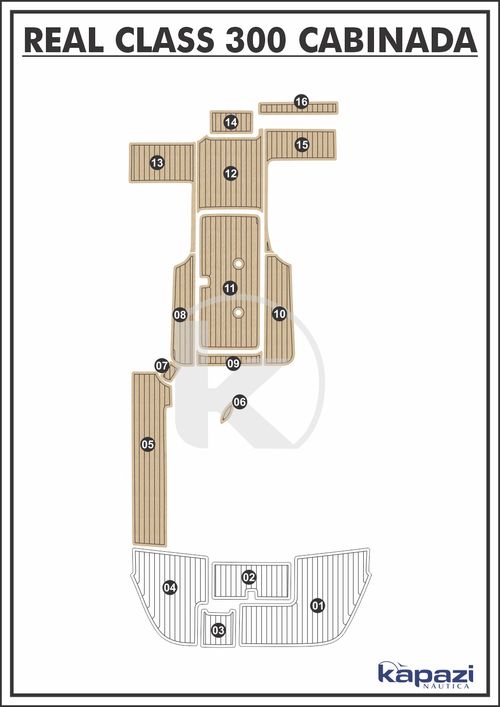 Tapete EVA Soft Tech para Real Class 300 Cabinada - Cockpit