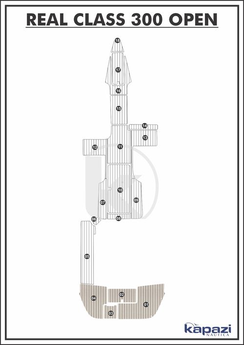 Tapete PVC Thermo Deck Classic para Real Class 300 Open - Plataforma