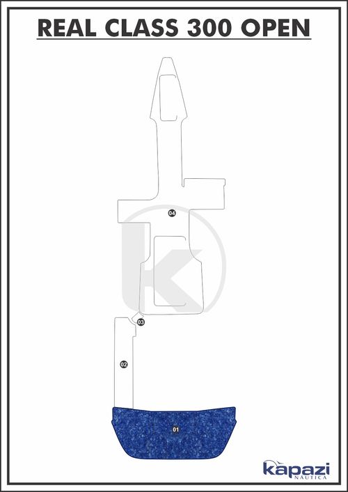 Tapete Têxtil Nauti Clean para Real Class 300 Open - Plataforma