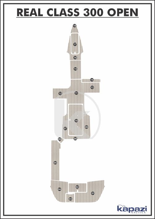 Tapete PVC Thermo Deck Classic para Real Class 300 Open - Completo