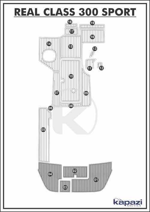 Tapete PVC Thermo Deck Comfort para Real Class 300 Sport - Plataforma