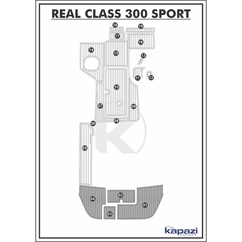 tapete-pvc-thermo-deck-comfort-para-real-class-300-sport-plataforma-cinza-friso-preto