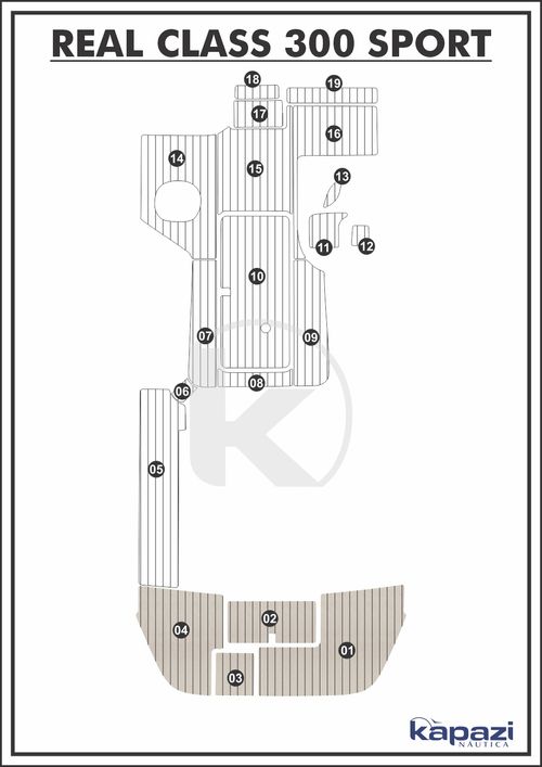 Tapete PVC Thermo Deck Classic para Real Class 300 Sport - Plataforma