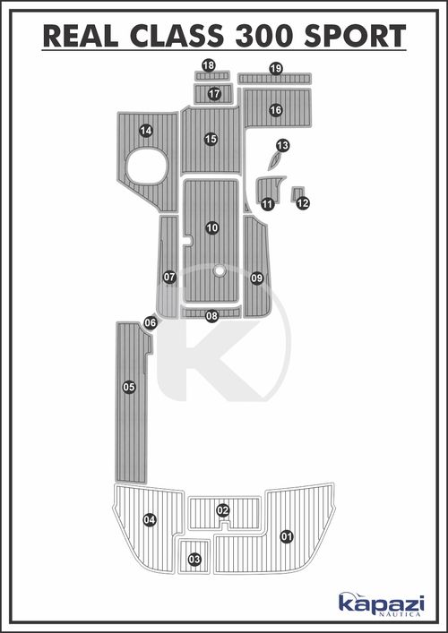 Tapete PVC Thermo Deck Comfort para Real Class 300 Sport - Cockpit