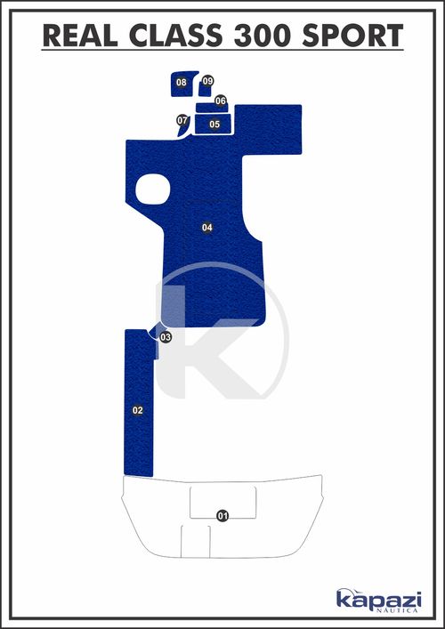 Tapete PVC Vinil Kap para Real Class 300 Sport - Cockpit
