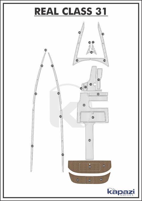 Tapete PVC Thermo Deck Beach para Real Class 31 - Plataforma